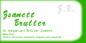 zsanett bruller business card