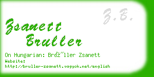 zsanett bruller business card